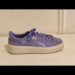 PUMA Suede Summer Satin Platform Sneakers